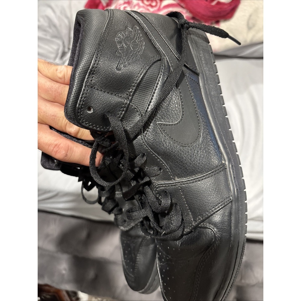 Size 13 - Air Jordan 1 Mid Black - Picture 2 of 6